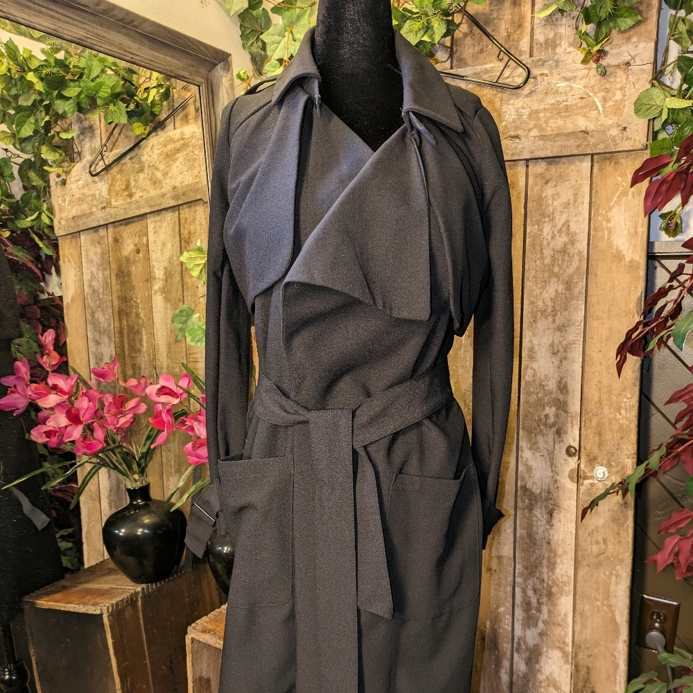 Revamped black trench coat (NWT) s/m
